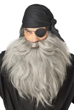Pirate Beard And Moustache (Grey)