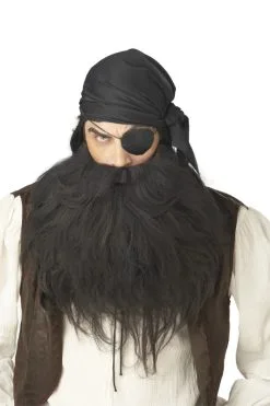 Pirate Beard & Moustache - Black