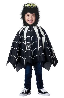 Glow In The Dark Spider Poncho Toddler Costume