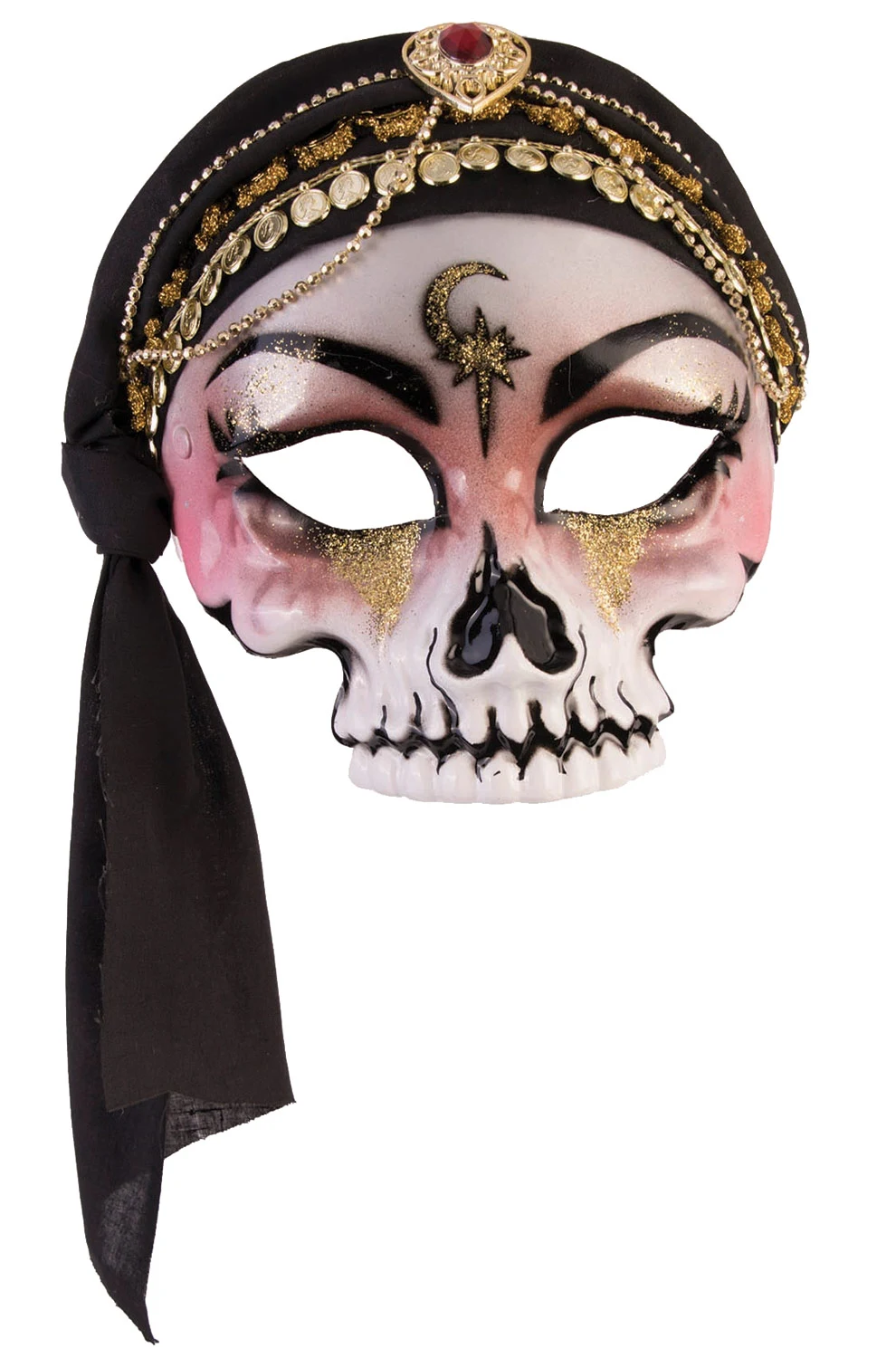 Fortune Teller Mask With Scarf (Black) 3 Fortune Teller Mask With Scarf (Black)