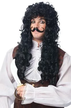 Captain Hook Adult Wig And Mustache