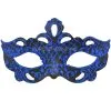Glittery Gaze Venetian Mask (Black/Blue)