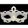 Glittery Gaze Venetian Mask (White)