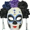 La Calavera Catrina Masquerade Mask (Black/Blue) -Toddler Costumes Sales M2660 full 1