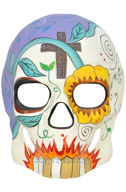 Day Of The Dead Masquerade Mask (Multi) 3 Day Of The Dead Masquerade Mask (Multi)