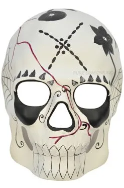 Day Of The Dead Masquerade Mask (White)