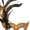 Feathered Divinity Masquerade Mask (Light Brown)