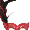 Feathered Divinity Masquerade Mask (Red) -Toddler Costumes Sales M33161R full 1