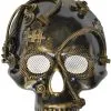 Steampunk Robot Skull Mask (Gold) 1 Steampunk Robot Skull Mask (Gold) -Toddler Costumes Sales M39026G full 1