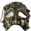 Steampunk Robot Theater Mask (Gold)