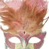 Petite Vanity Fair Masquerade Mask (Pink/Silver) -Toddler Costumes Sales M4043PS full 1