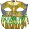 Mardi Gras Veil Mask (Gold) -Toddler Costumes Sales M6113GL full 1