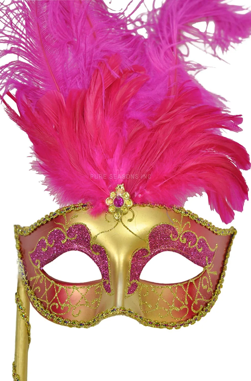 Colombina Vanity Fair Venetian Mask (Magenta) 3 Colombina Vanity Fair Venetian Mask (Magenta)