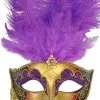 Colombina Vanity Fair Venetian Mask (Purple) -Toddler Costumes Sales M6150PU full 1