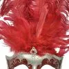 Colombina Festa Venetian Mask (Burgundy/Silver) 2 Colombina Festa Venetian Mask (Burgundy/Silver) -Toddler Costumes Sales M6151BUS full 1