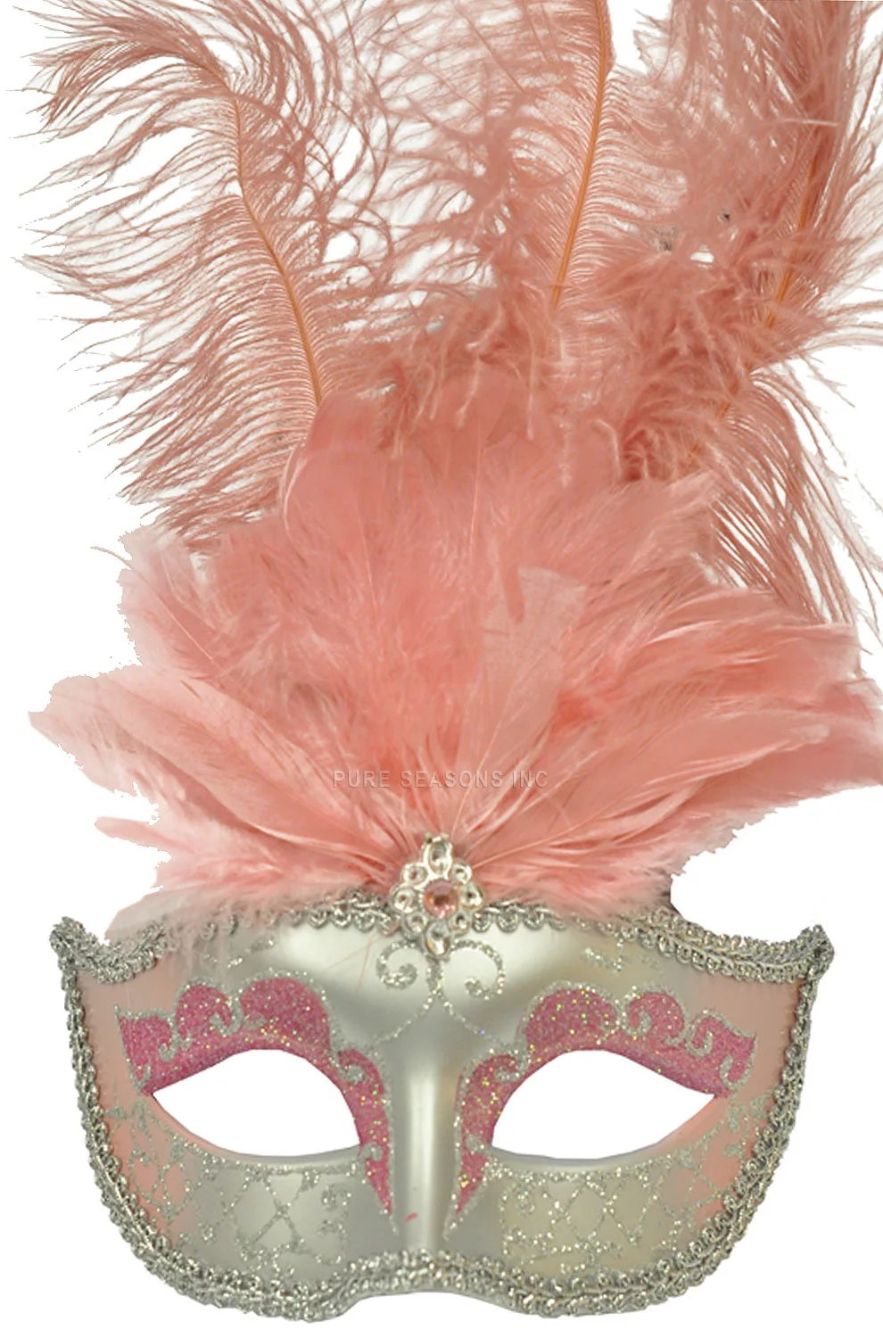 Colombina Festa Venetian Mask (Pink) 3 Colombina Festa Venetian Mask (Pink)