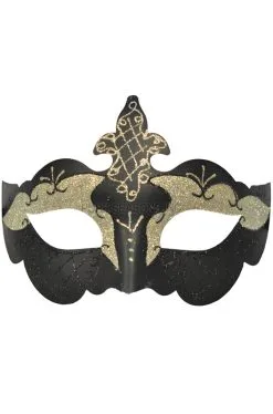 Fleur Of The Shadows Masquerade Mask (Black/Ivory)