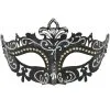 Royal Crystals Venetian Mask (Black/White)
