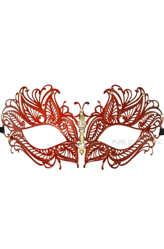 Mystique Winged Venetian Mask (Red) 3 Mystique Winged Venetian Mask (Red)