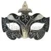Colombina Fleur Venetian Mask (Black/Silver) -Toddler Costumes Sales M7245BS full 1